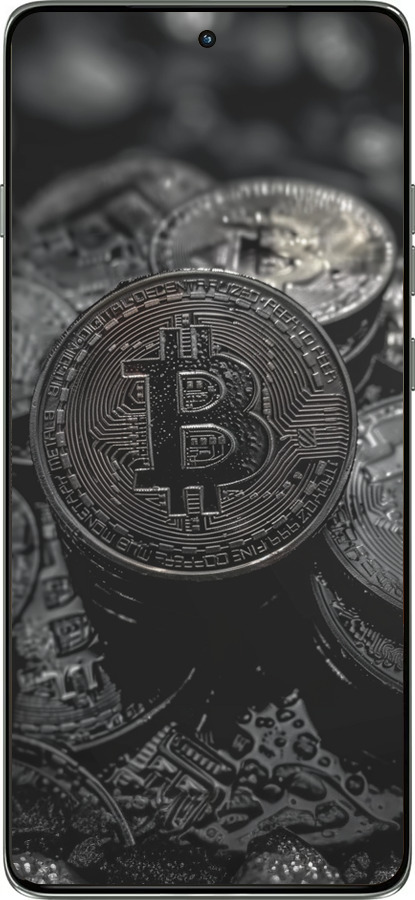 Силиконовый чехол Black Bitcoin для Motorola Edge 60 Pro 5G - 6090u-4020 изображение 