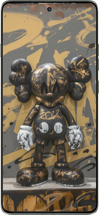 Силиконовый чехол Bronze kaws для Motorola Edge 60 Pro 5G - 6097u-4020 изображение 