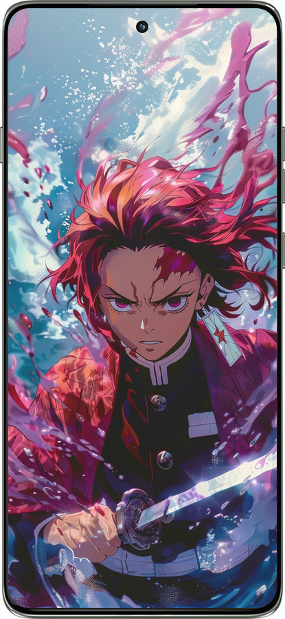 Силиконовый чехол Танджиро Камадо: Клинок рассекающий демонов для Motorola Edge 60 Pro 5G - 6111u-4020 изображение 