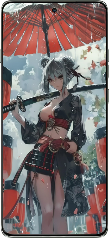 Силіконовий чехол Гейша-воїн для Motorola Edge 60 Pro 5G - 6124u-4020 изображение 