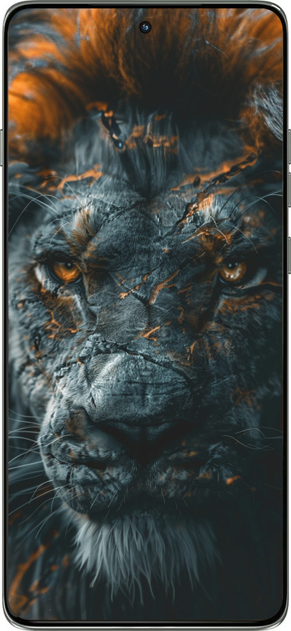 Силиконовый чехол Пламенный лев для Motorola Edge 60 Pro 5G - 6153u-4020 изображение 