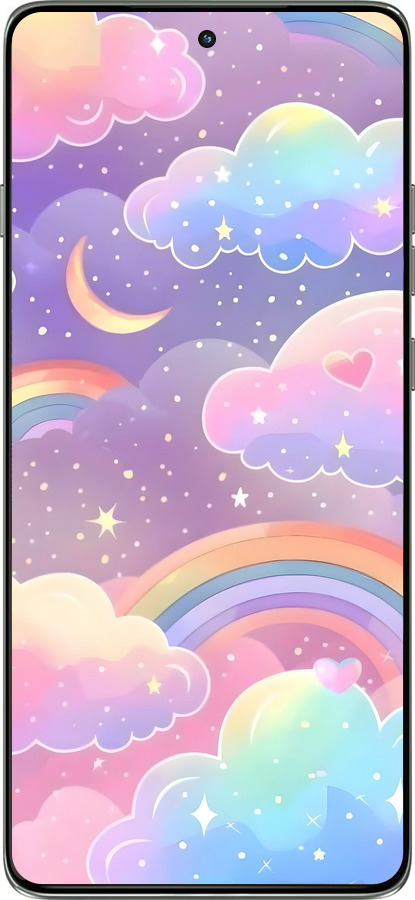 Силиконовый чехол Облака и радуга для Motorola Edge 60 Pro 5G - 6312u-4020 изображение 