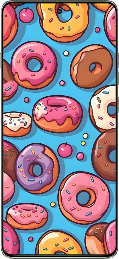 Силиконовый чехол Пончики для Motorola Edge 60 Pro 5G - 6318u-4020 изображение 