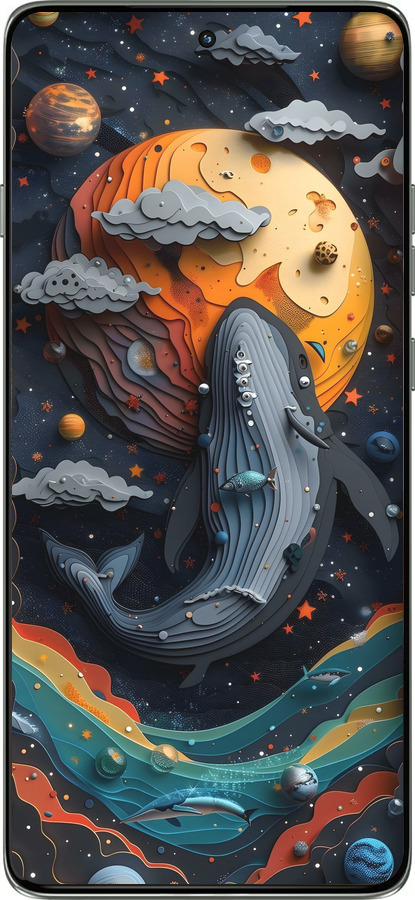 Силіконовий чехол Кит у космосі для Motorola Edge 60 Pro 5G - 6328u-4020 изображение 