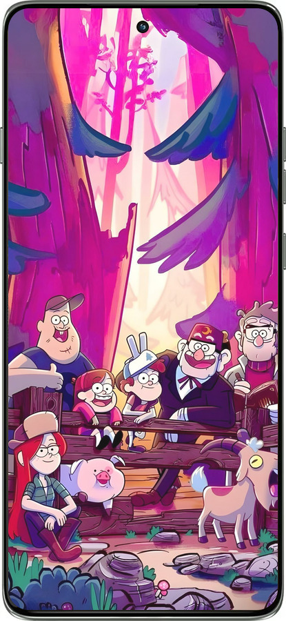 Силиконовый чехол Гравити Фолз для Motorola Edge 60 Pro 5G - 6365u-4020 изображение 