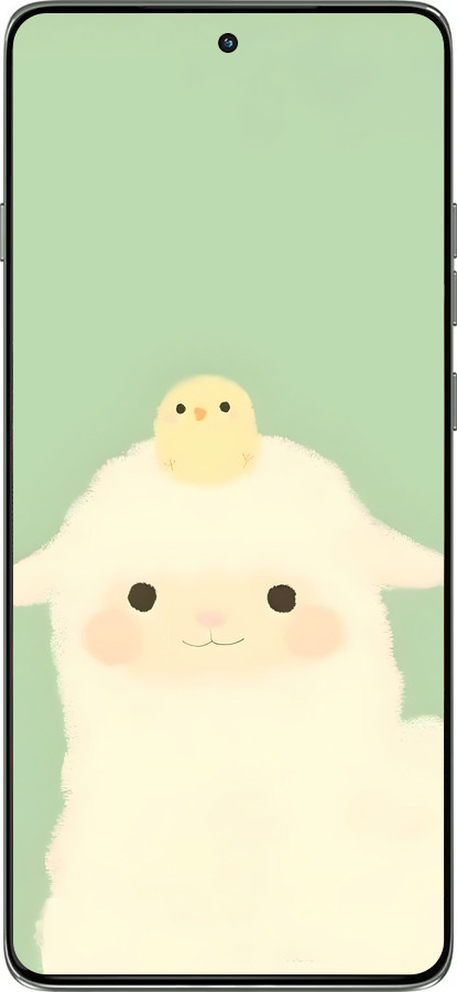 Силиконовый чехол Барашек и ципленок для Motorola Edge 60 Pro 5G - 6369u-4020 изображение 