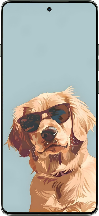 Силиконовый чехол Пес в очках для Motorola Edge 60 Pro 5G - 6381u-4020 изображение 