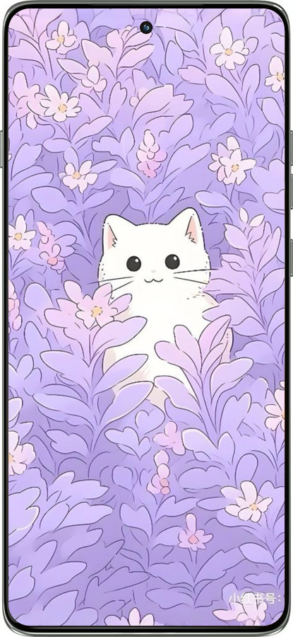 Силиконовый чехол Котик в цветах для Motorola Edge 60 Pro 5G - 6390u-4020 изображение 