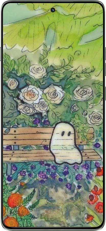 Силиконовый чехол Грустное привидение для Motorola Edge 60 Pro 5G - 6403u-4020 изображение 