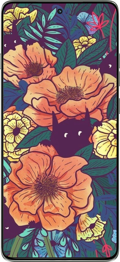 Силиконовый чехол С изображением полевых цветов для Motorola Edge 60 Pro 5G - 6419u-4020 изображение 