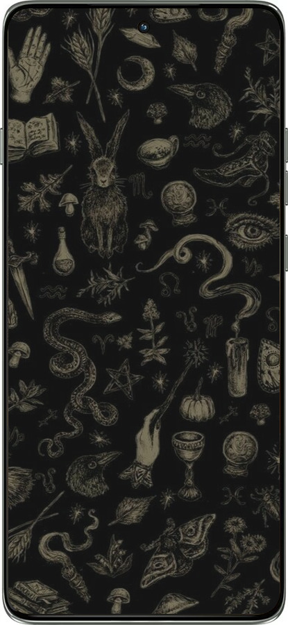 Силиконовый чехол Мистический коллаж с травами и магическими символами для Motorola Edge 60 Pro 5G - 6428u-4020 изображение 