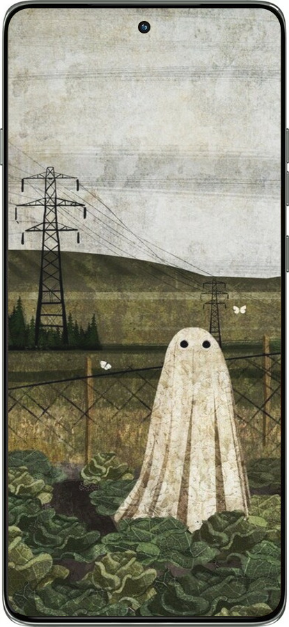 Силіконовий чехол Ілюстрація привид у капусті для Motorola Edge 60 Pro 5G - 6440u-4020 изображение 