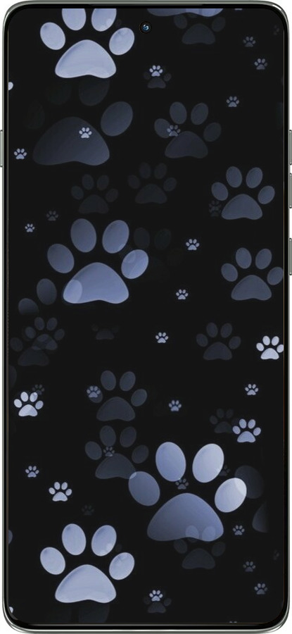 Силиконовый чехол С синими отпечатками лап для Motorola Edge 60 Pro 5G - 6441u-4020 изображение 