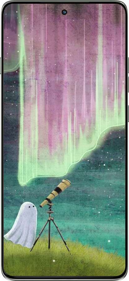 Силиконовый чехол Привидение и звезды для Motorola Edge 60 Pro 5G - 6443u-4020 изображение 