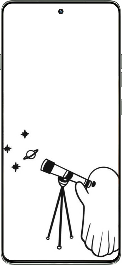 Силиконовый чехол Привидение астроном для Motorola Edge 60 Pro 5G - 6444u-4020 изображение 