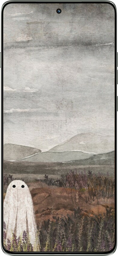 Силиконовый чехол Одинокий призрак на фоне гор для Motorola Edge 60 Pro 5G - 6486u-4020 изображение 