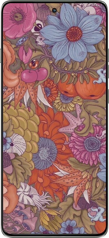 Силіконовий чехол Абстрактні  квіти для Motorola Edge 60 Pro 5G - 6526u-4020 изображение 