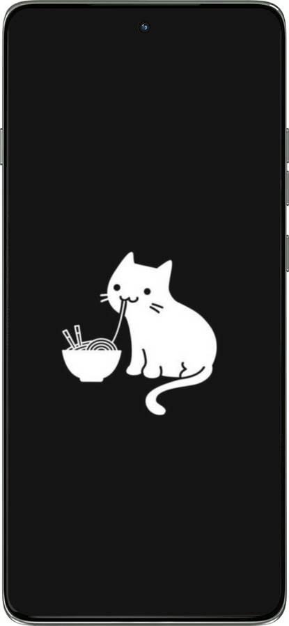 Силіконовий чехол Милий кіт на чорному фоні для Motorola Edge 60 Pro 5G - 6528u-4020 изображение 