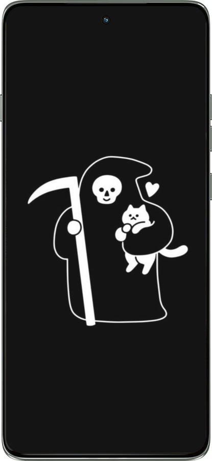 Силиконовый чехол Минималистичный арт: смерть и кошка для Motorola Edge 60 Pro 5G - 6529u-4020 изображение 