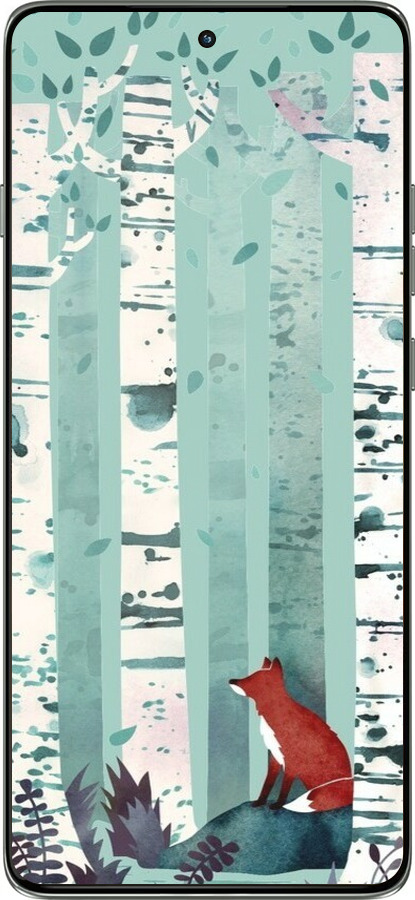 Силіконовий чехол Лис у зеленому лісі для Motorola Edge 60 Pro 5G - 6547u-4020 изображение 