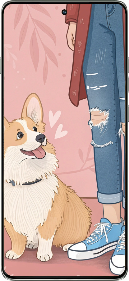 Силіконовий чехол Корги 3 для Motorola Edge 60 Pro 5G - 6707u-4020 изображение 