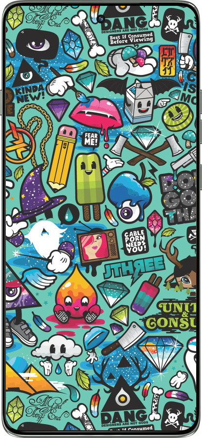 Силиконовый чехол Стикер бомбинг 1 для Motorola Edge 60 Pro 5G - 693u-4020 изображение 