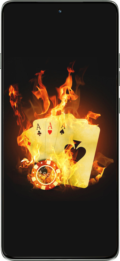 Силиконовый чехол Горящие карты для Motorola Edge 60 Pro 5G - 839u-4020 изображение 