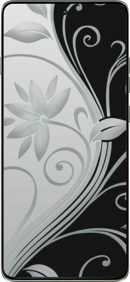 Силиконовый чехол Цветы на чёрно-белом фоне для Motorola Edge 60 Pro 5G - 840u-4020 изображение 