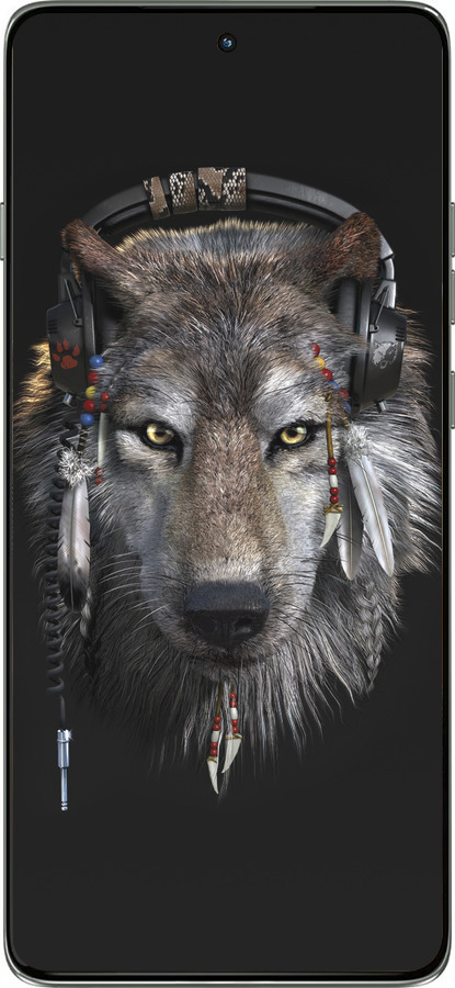 Силіконовий чехол Вовк-меломан для Motorola Edge 60 Pro 5G - 875u-4020 изображение 