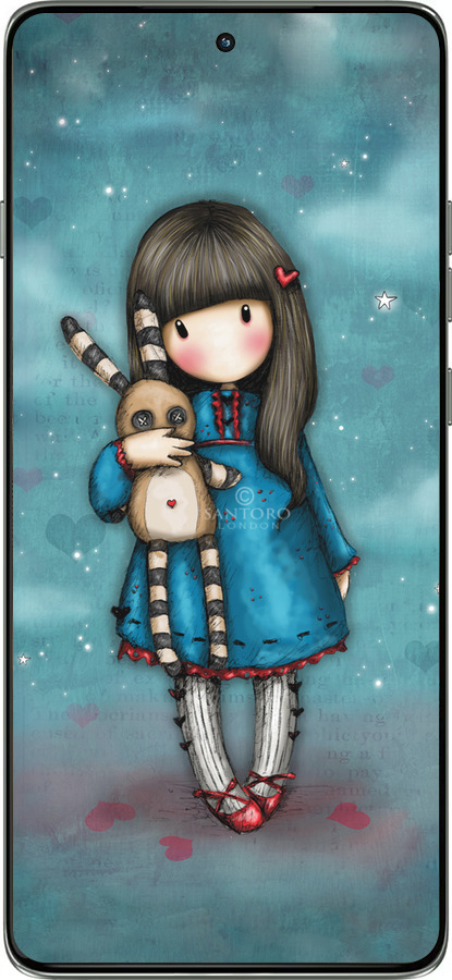 Силиконовый чехол Девочка с зайчиком для Motorola Edge 60 Pro 5G - 915u-4020 изображение 
