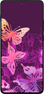 Силиконовый чехол Бабочки v2 для Motorola EDGE 70 - 5475u-4219 изображение 