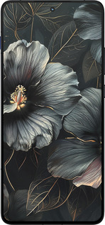 Силиконовый чехол Черные цветы для Motorola EDGE 70 - 6031u-4219 изображение 
