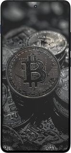 Силиконовый чехол Black Bitcoin для Motorola EDGE 70 - 6090u-4219 изображение 