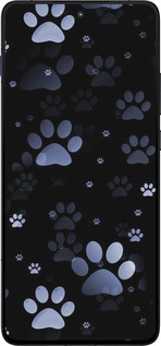 Силиконовый чехол С синими отпечатками лап для Motorola EDGE 70 - 6441u-4219 изображение 