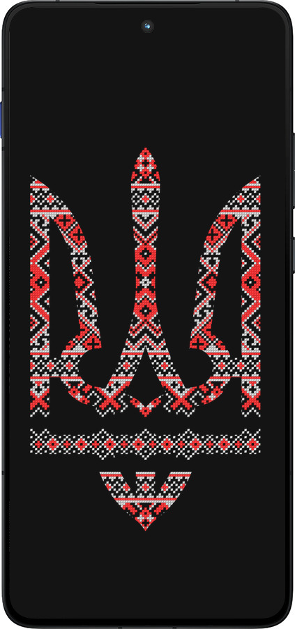 Силіконовий чехол Герб - вишиванка на чорному фоні для Motorola EDGE 70 - 1196u-4219 изображение 