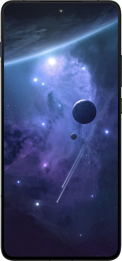 Силиконовый чехол Планеты в синем космосе для Motorola EDGE 70 - 171u-4219 изображение 