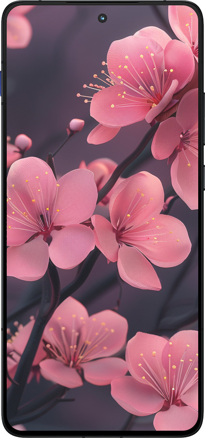 Силиконовый чехол Пурпурная сакура для Motorola EDGE 70 - 6075u-4219 изображение 