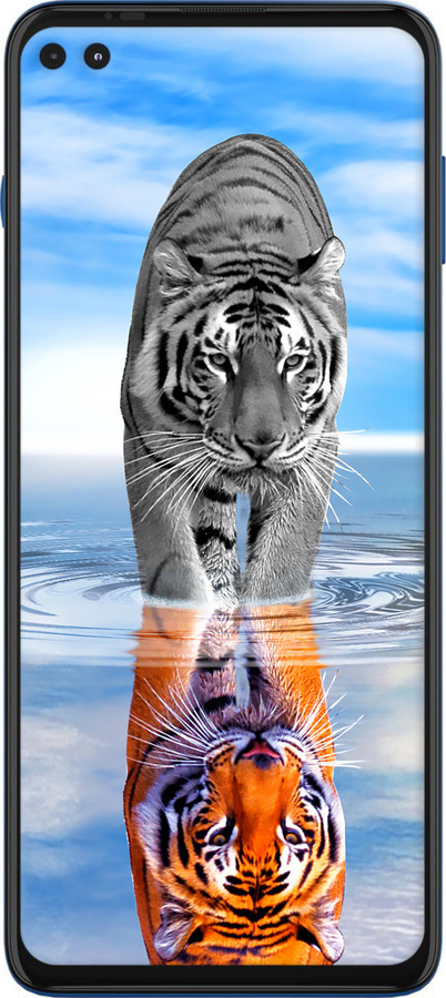 Силиконовый чехол Тигр для Motorola Edge S - 6016u-2860 изображение 