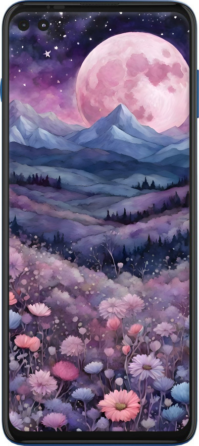 Силиконовый чехол Ночь луна арт для Motorola G100 - 6319u-2359 изображение 
