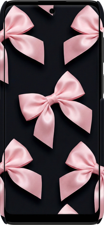 3D пластиковый матовый чехол Coquette Ribbons Dark Coquette для Motorola G22 - 6767m-2681 изображение 