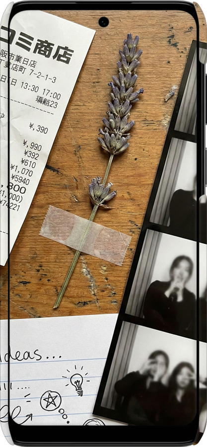 3D пластиковый матовый чехол Aesthetic Scrapbook Collage для Motorola G22 - 6773m-2681 изображение 