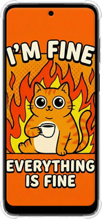 Силикон с усиленными углами чехол Funny Cat для Motorola G22 - 6786sp-2681 изображение 