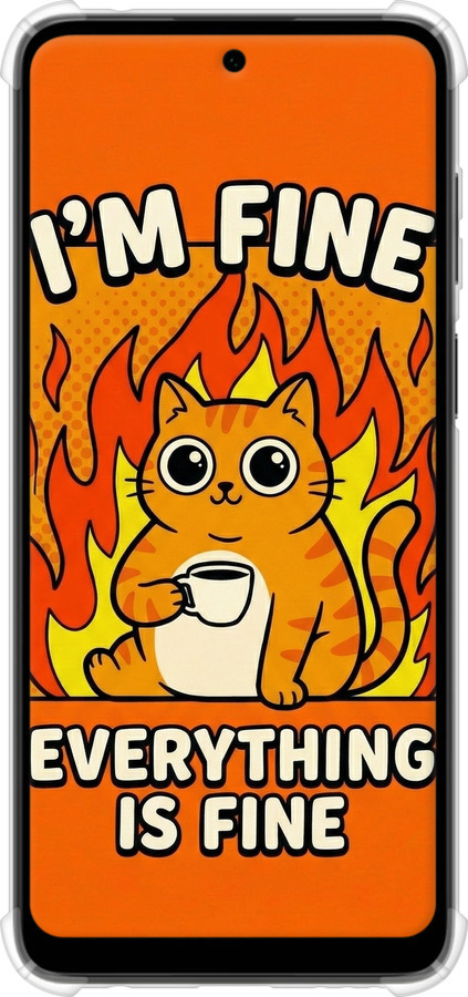 Силикон с усиленными углами чехол Funny Cat для Motorola G22 - 6786sp-2681 изображение 