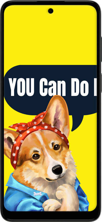 Силиконовый чехол чехол с корги You Can Do It для Motorola G22 - 6184u-2681 изображение 