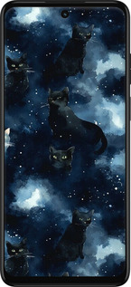 TPU чехол Изображение Кошек с тёмной акварелью для Motorola G32 - 6521b-2845 изображение 