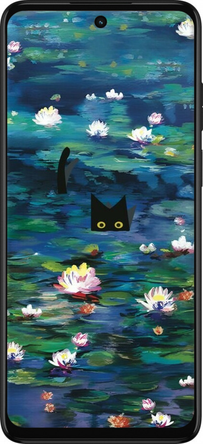 TPU чехол Чехол с изображением водяных лилий Моне и кошек для Motorola G32 - 6399b-2845 изображение 
