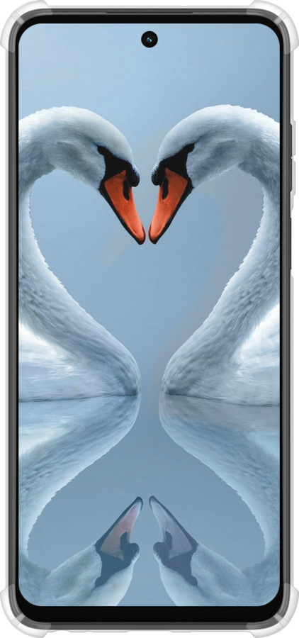 Силикон с усиленными углами чехол Лебеди для Motorola G32 - 6007sp-2845 изображение 