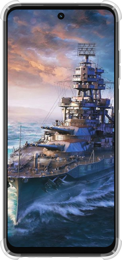 Силикон с усиленными углами чехол Военный корабль, world of tanks, wargaming для Motorola G32 - 6461sp-2845 изображение 