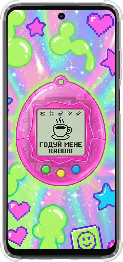 Силикон с усиленными углами чехол Y2K Aesthetic Retro Pet: Годуй мене кавою для Motorola G32 - 6784sp-2845 изображение 
