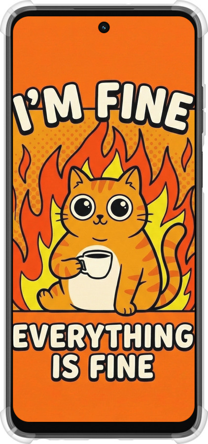 Силіконовий протиударний с посиленими кутами чехол Funny Cat для Motorola G32 - 6786sp-2845 изображение 